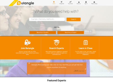 Botangle Homepage
